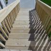 Pressure washed stairs