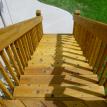 Stained stairs with TWP Honeytone